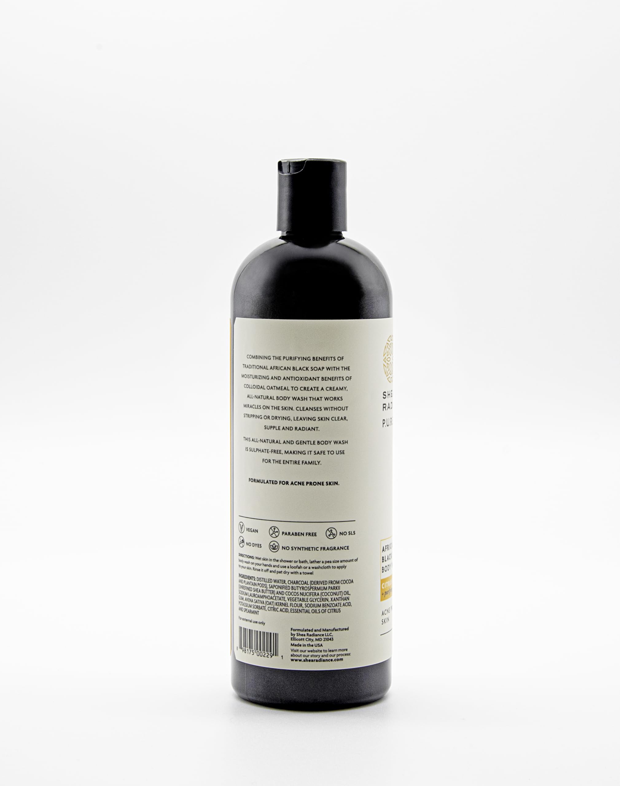 Closeup shows lather on skin using Shea Radiance body wash.