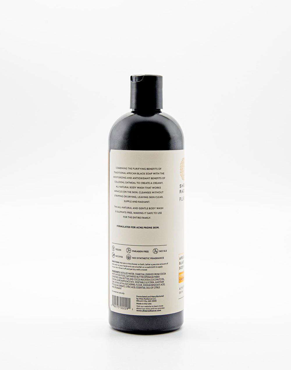 Closeup shows lather on skin using Shea Radiance body wash.