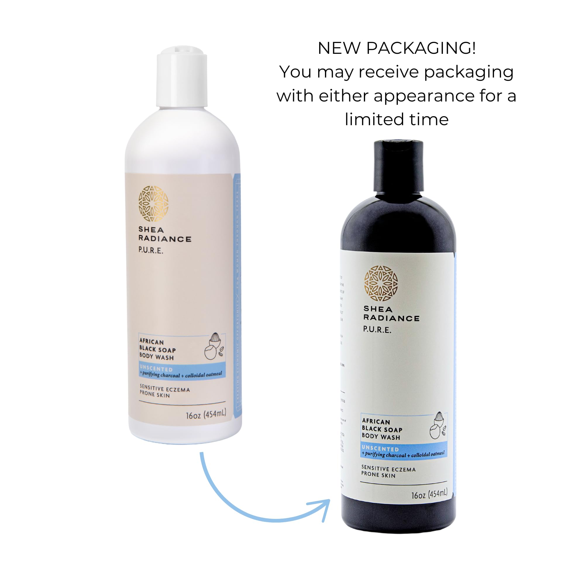 Shea Radiance oats particles depict natural exfoliation and soothing properties