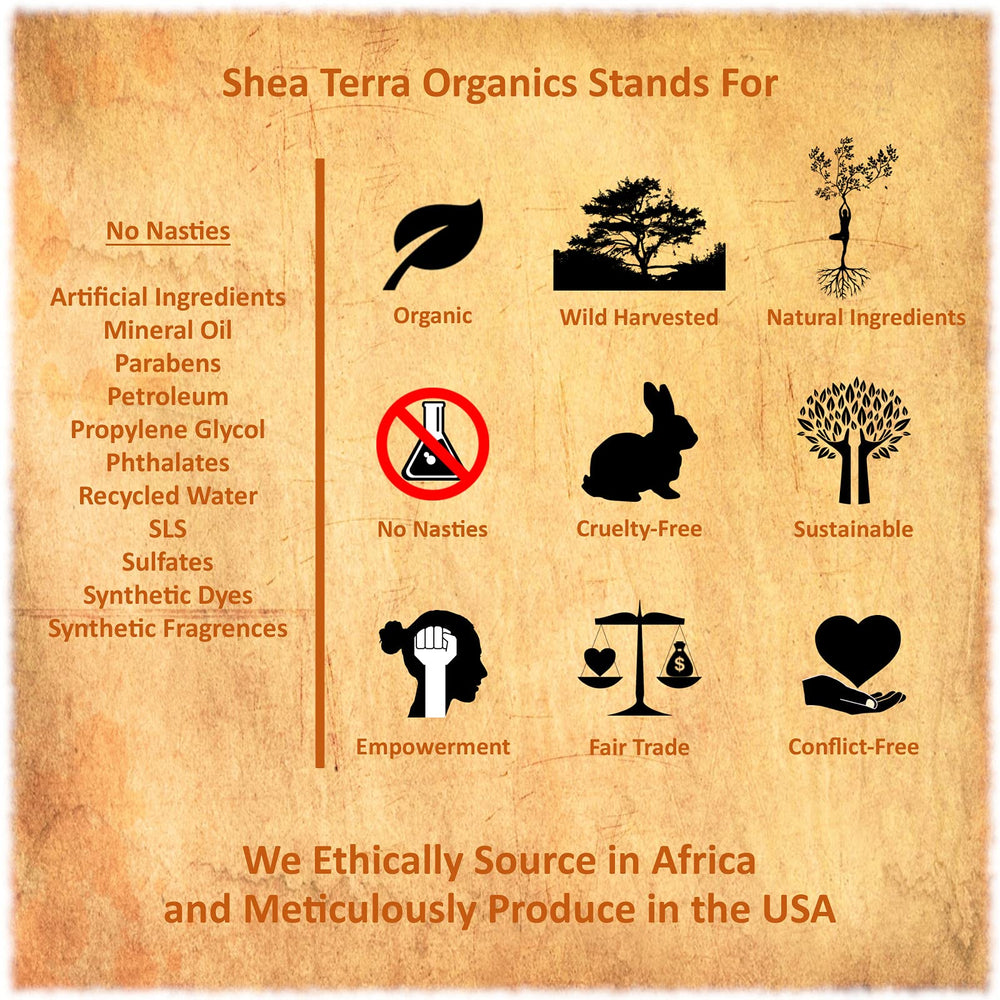 Shea Terra Black Seed Oil applied to skin, may support moisturized tone