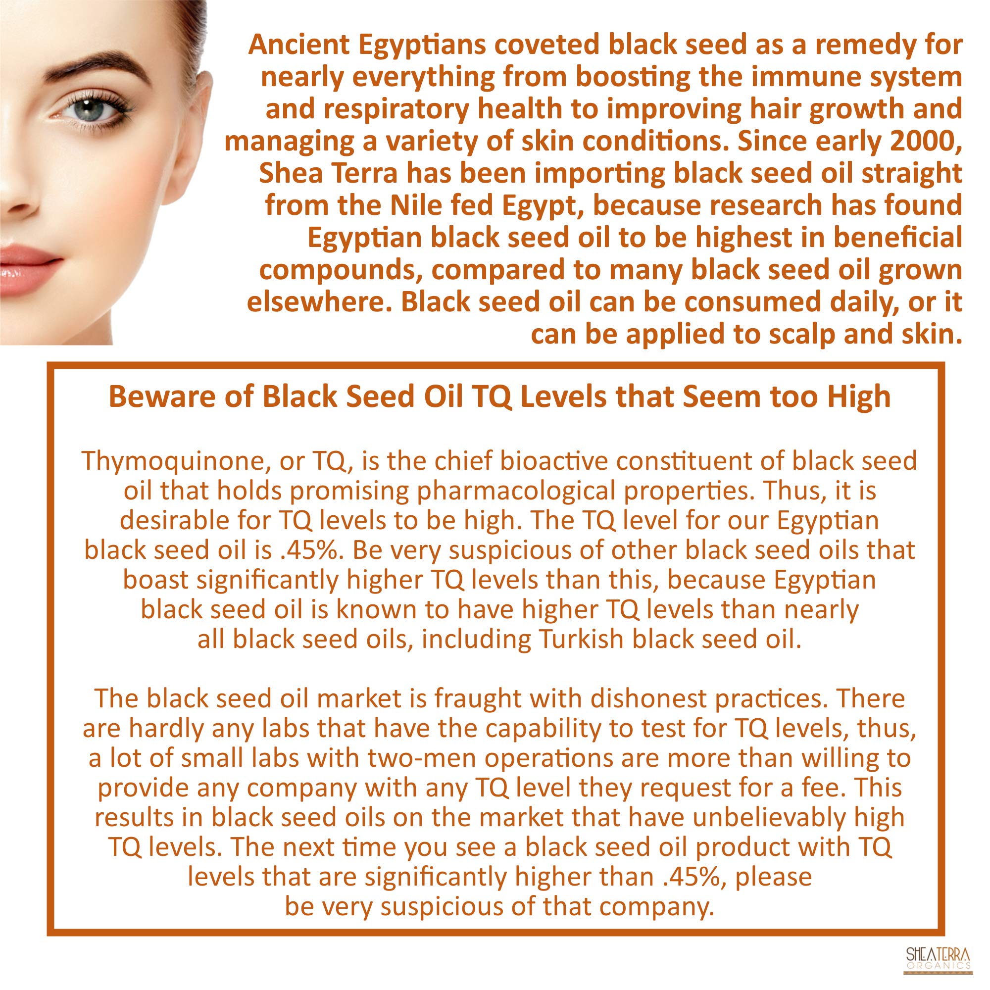 Shea Terra Egyptian Black Seed Oil droplet on skin for gentle moisture