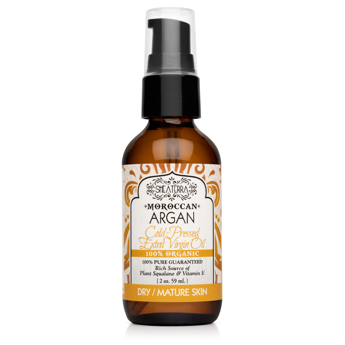 Shea Terra Organics argan oil 2oz bottle for daily skin hydration and hair conditioning