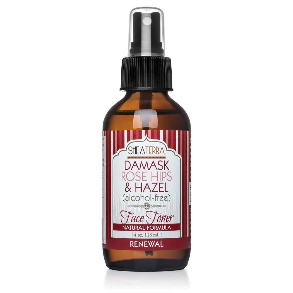 Shea Terra Organics Beauty Water bottle with Damask Rose and Hazel for daily hydration.