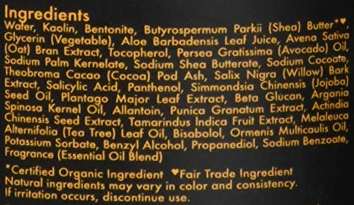 Product packaging highlighting SheaMoisture ingredients and eco-friendly branding.