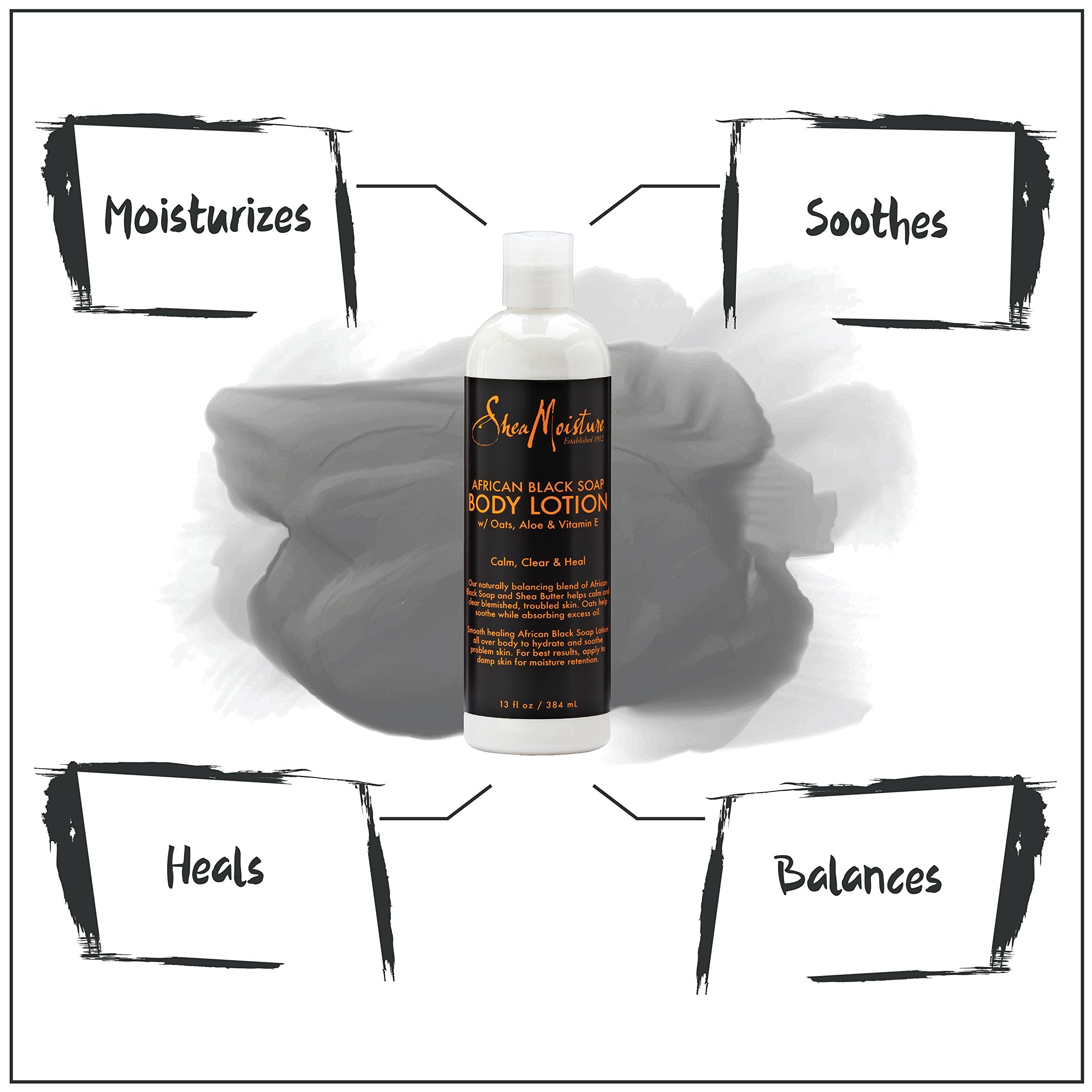 Product shot with oats and aloe imagery conveys soothing balance.