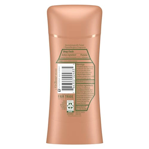 SheaMoisture antiperspirant stick during application highlighting Aloe Vera and Ceramides