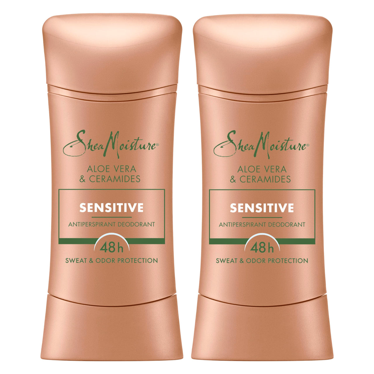 SheaMoisture antiperspirant stick with Aloe Vera packaging close-up for sensitive skin