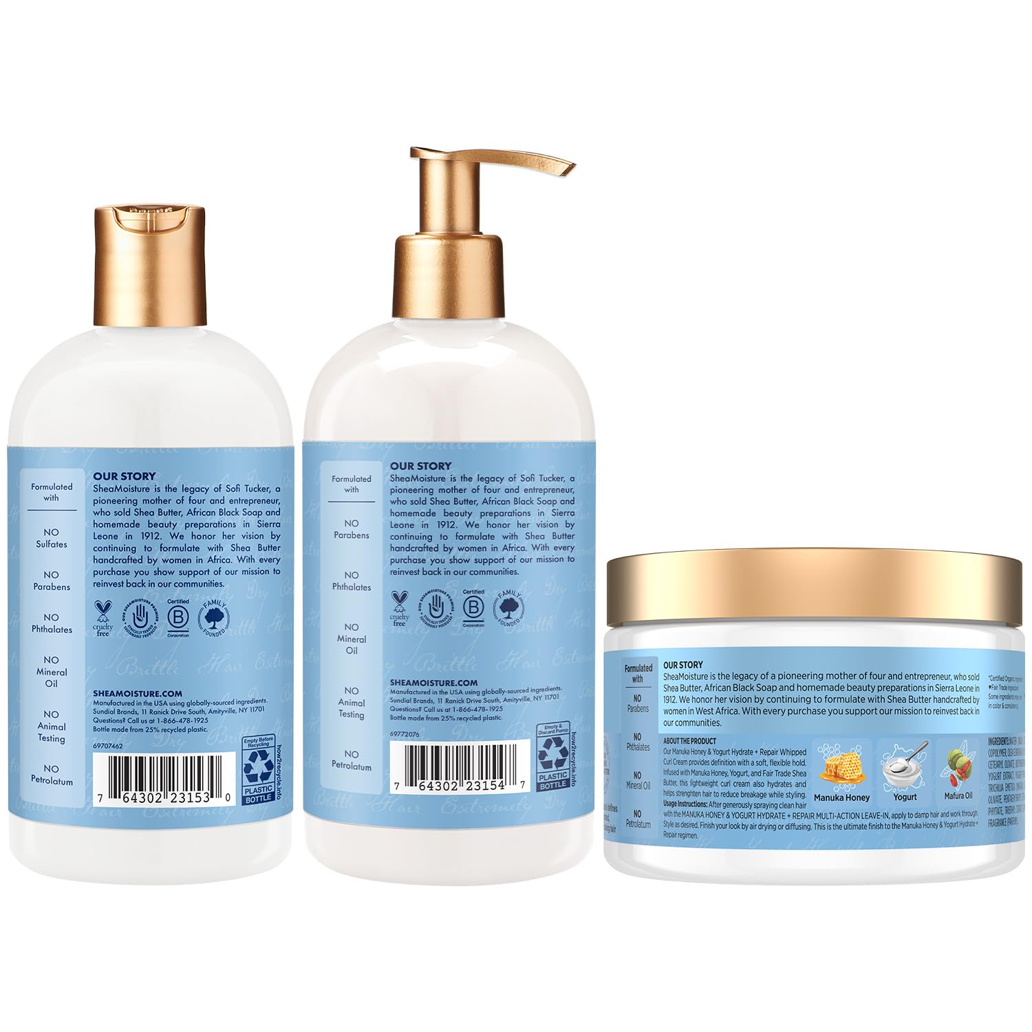 Après-shampoing Manuka Honey Yogurt de SheaMoisture : démêlage facile et cheveux nourris.