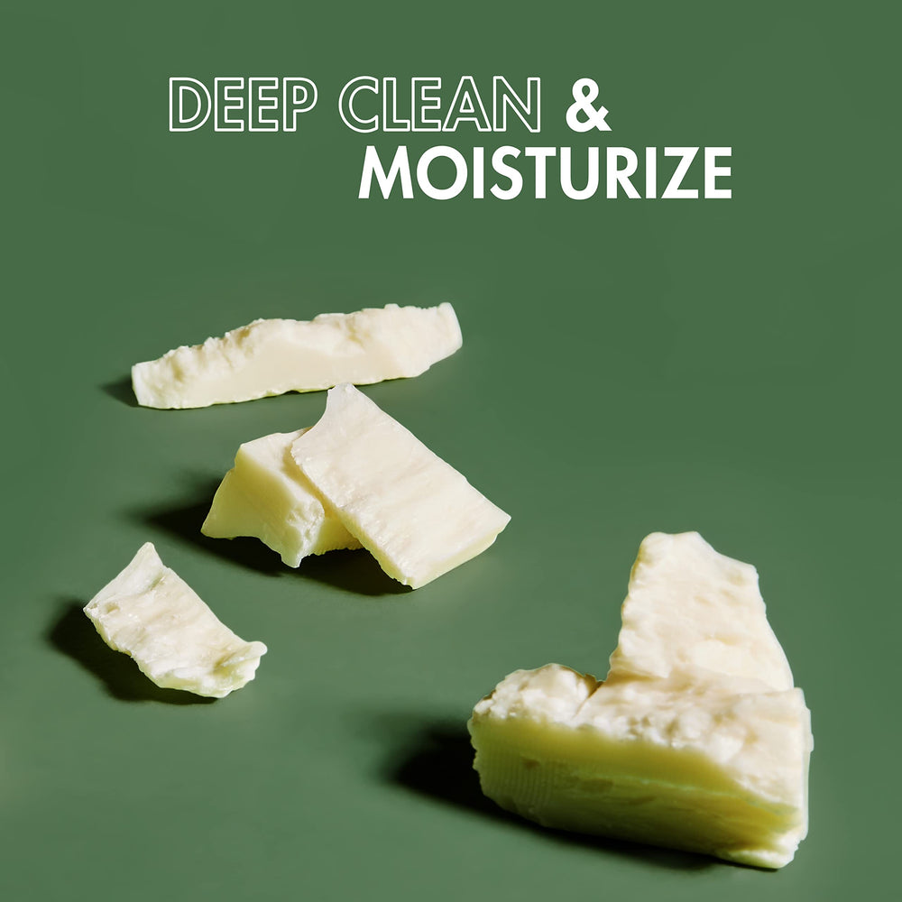 Beard wash label highlights maracuja oil and shea butter for nourishing care.