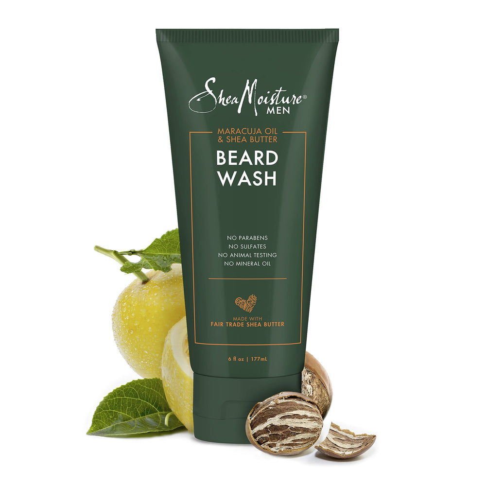 SheaMoisture Beard Wash rinse under warm water.