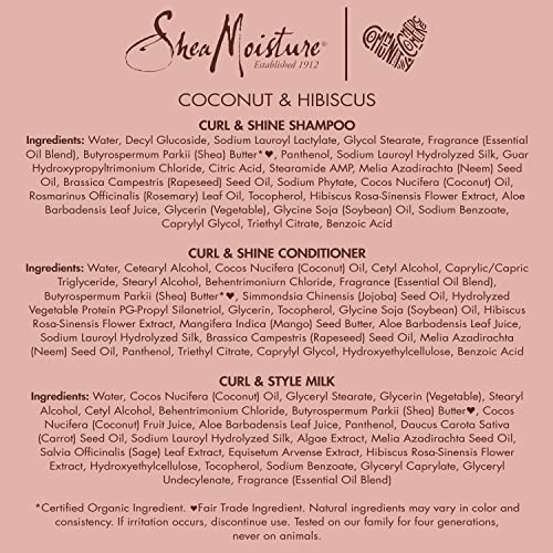 SheaMoisture Curl definition closeup showing shine and bounce.