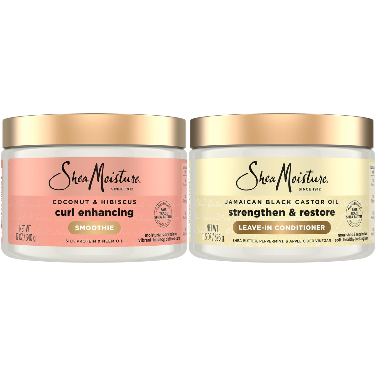 Sheamoisture Coconut Hibiscus Curl Enhancing Smoothie bottle for defined, hydrated curls.
