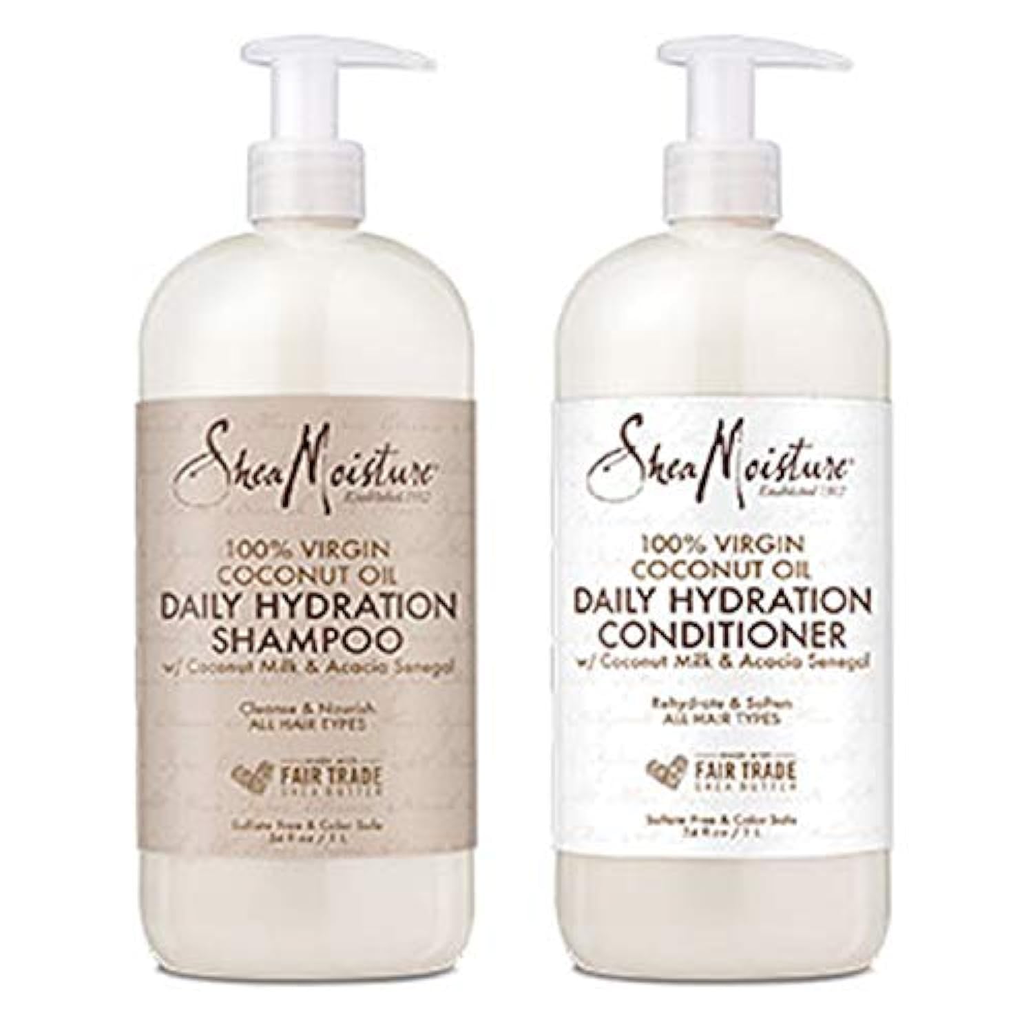 Sheamoisture Coconut Oil Daily Hydration shampoo bottle for daily moisture.