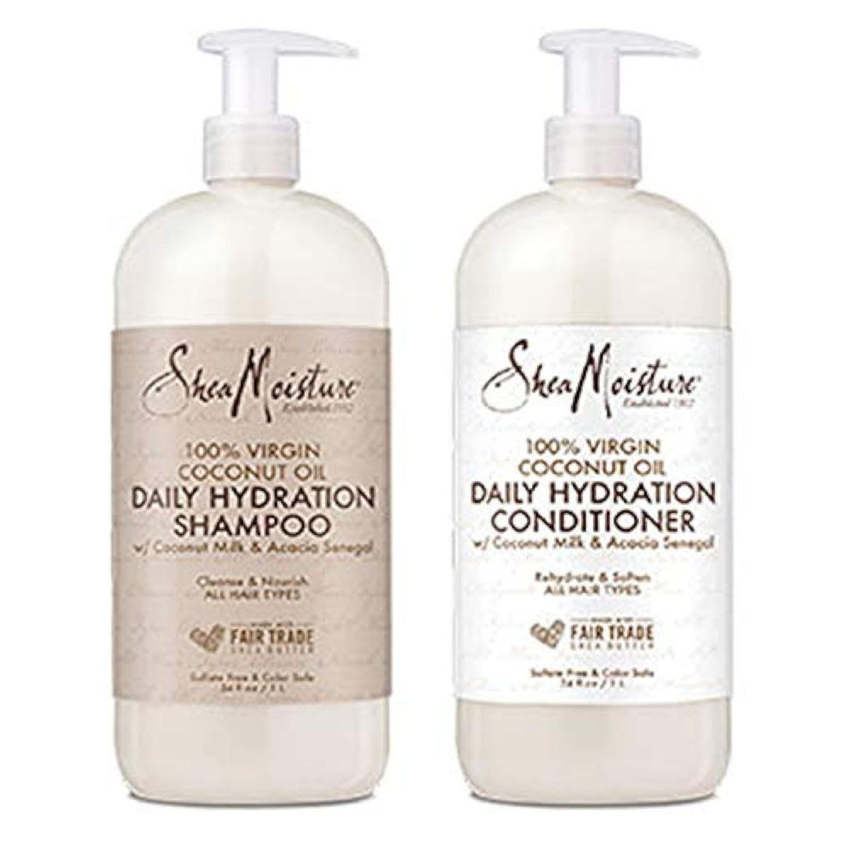 Sheamoisture Coconut Oil Daily Hydration shampoo bottle for daily moisture.