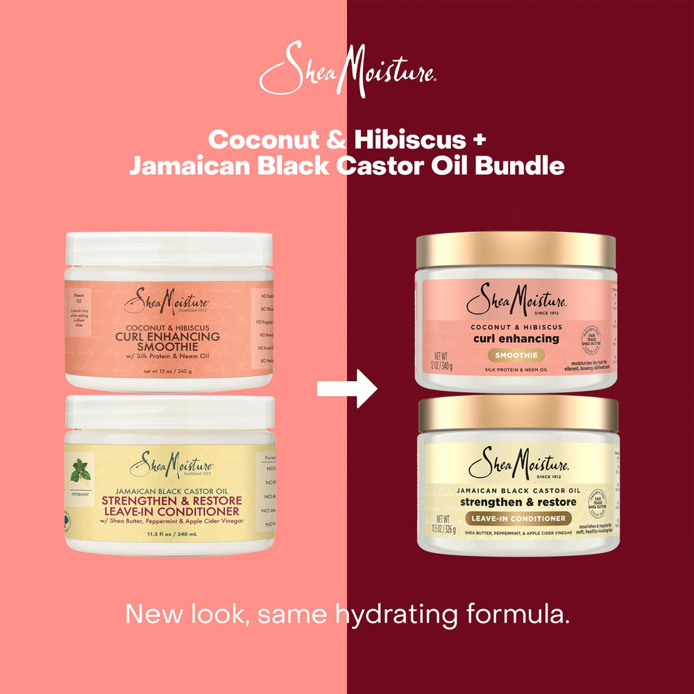 Defined curls with minimized frizz using SheaMoisture duo.