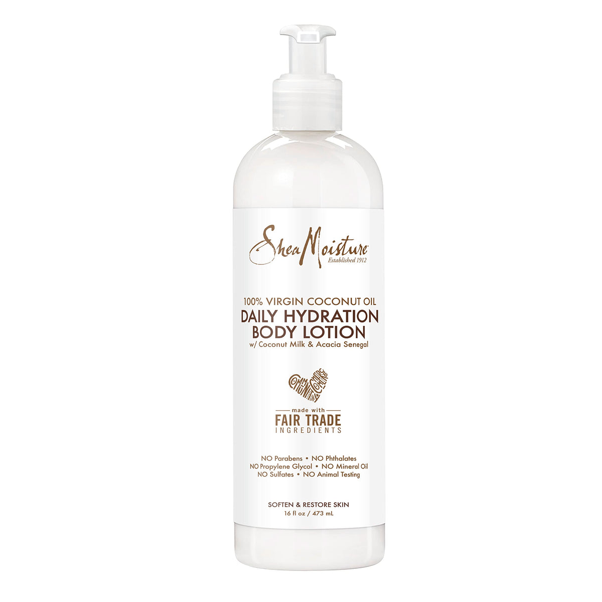 Sheamoisture Daily Hydration Lotion bottle front offers hydration for all skin types.