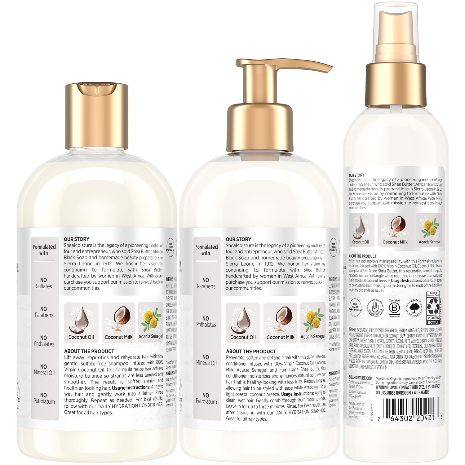 SheaMoisture Daily Hydration Conditioner bottle for detangling and smoothness.