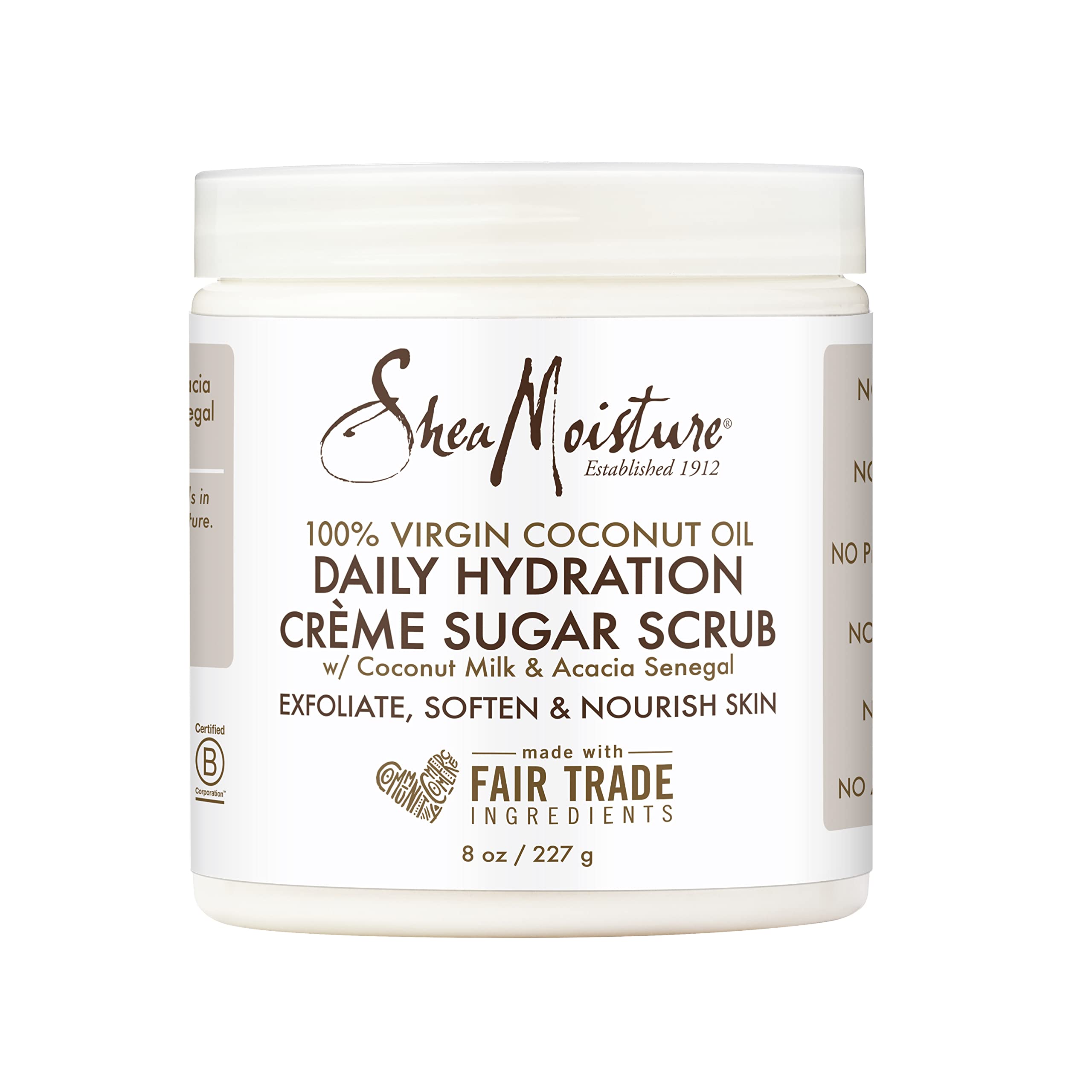 Sheamoisture Daily Hydration Creme Sugar Scrub bottle delivering hydration