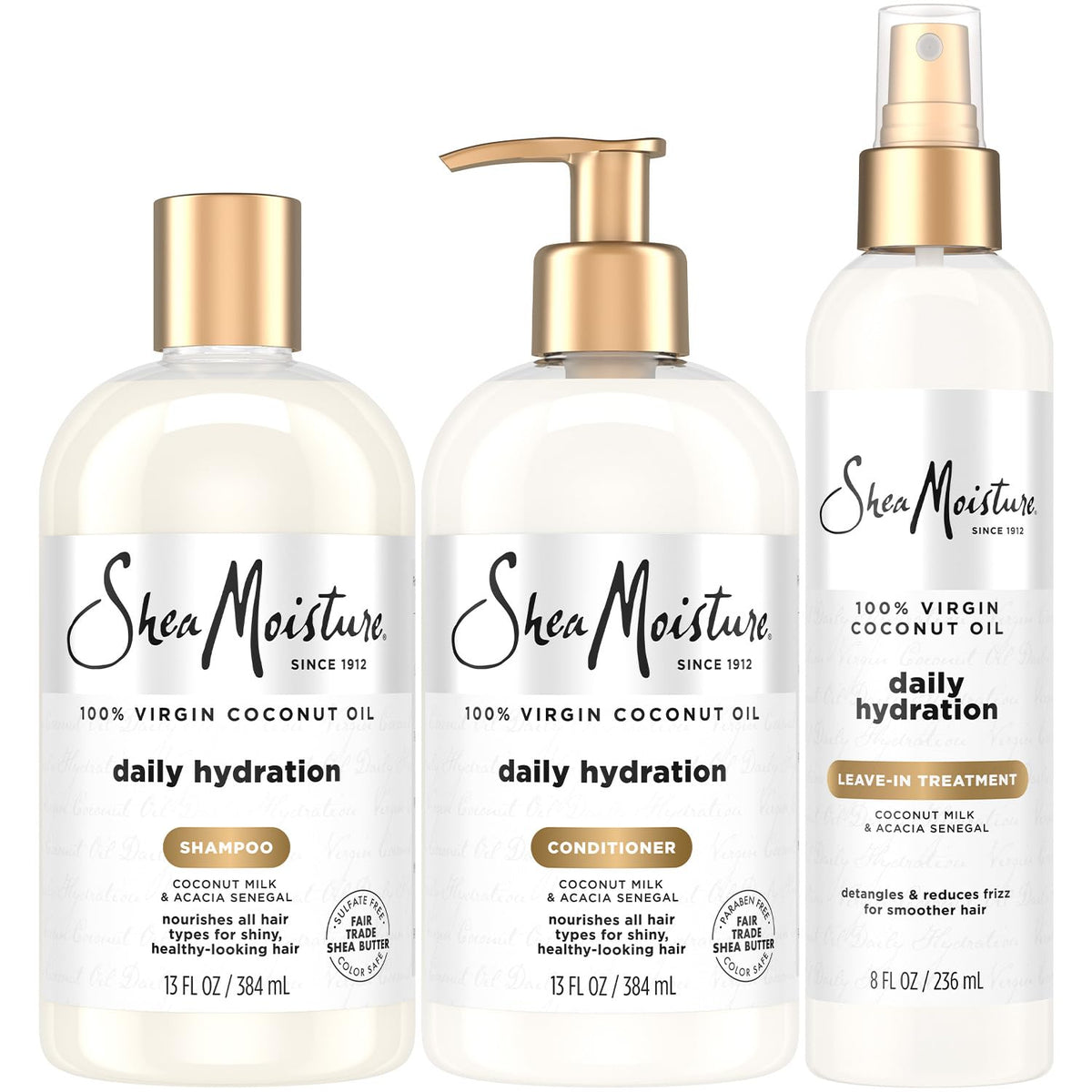 SheaMoisture Daily Hydration Shampoo bottle for nourished, hydrated hair.