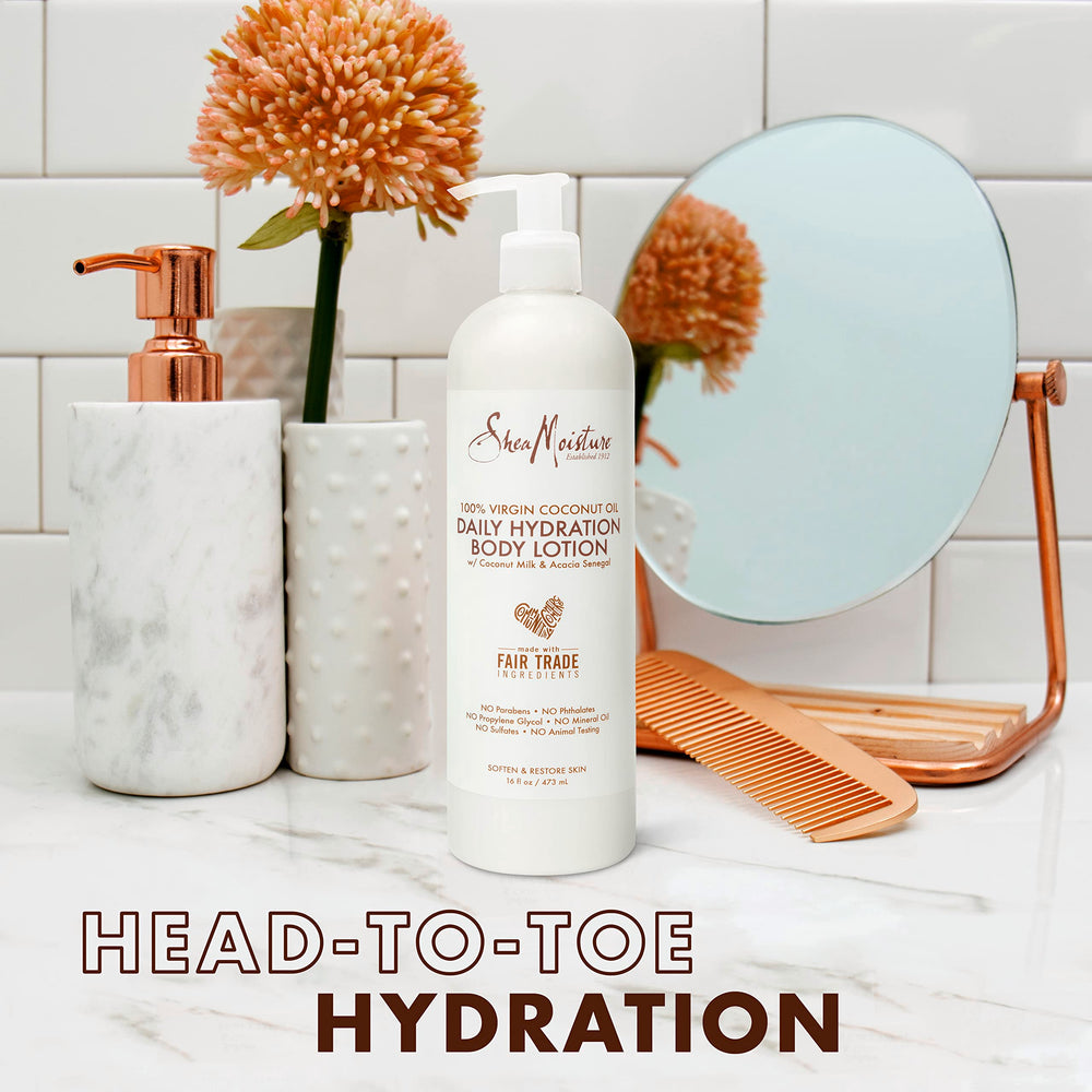 Sheamoisture lotion absorbs quickly, helping prevent dry patches on skin.