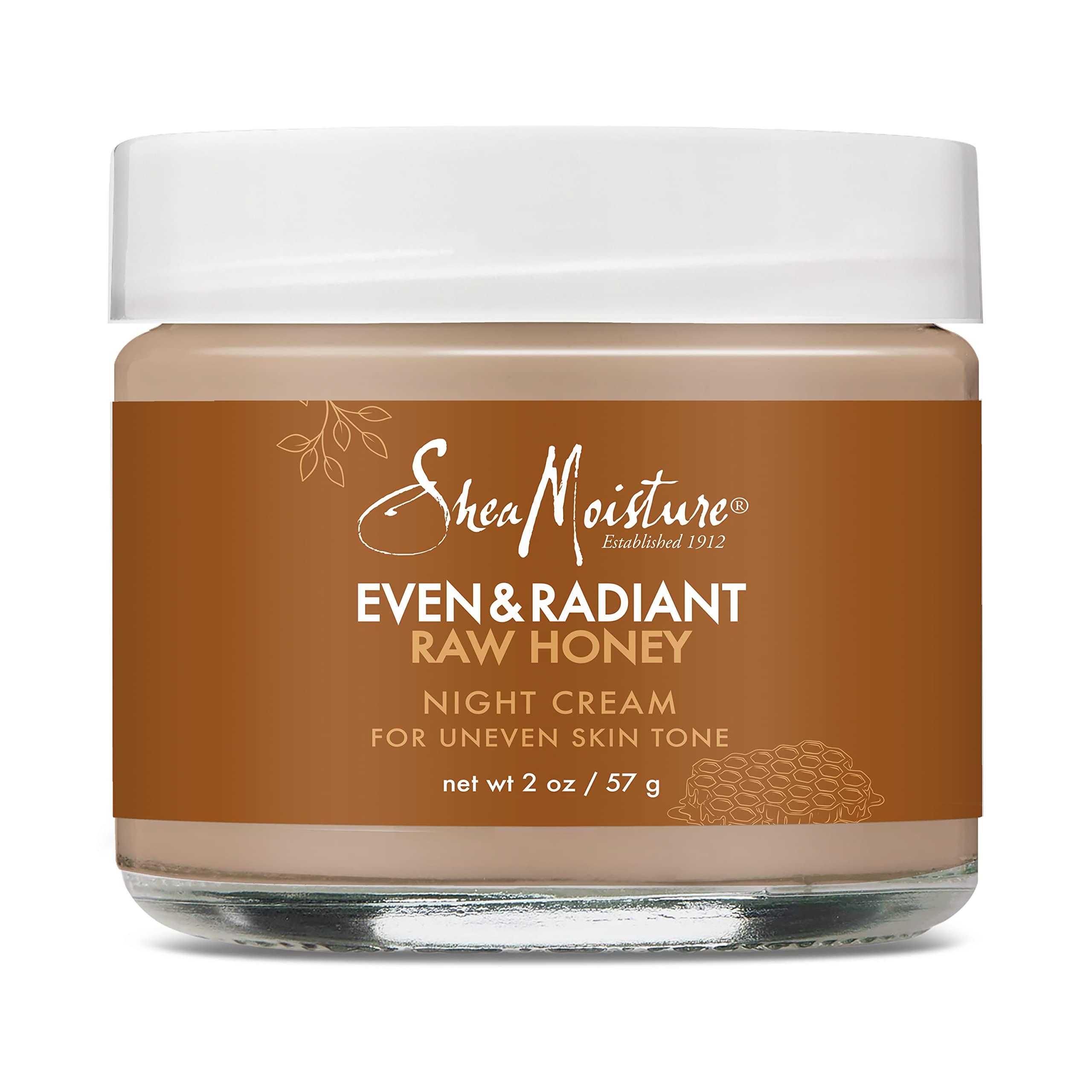 SheaMoisture Even and Radiant night cream bottle delivering overnight hydration for melanin-rich skin