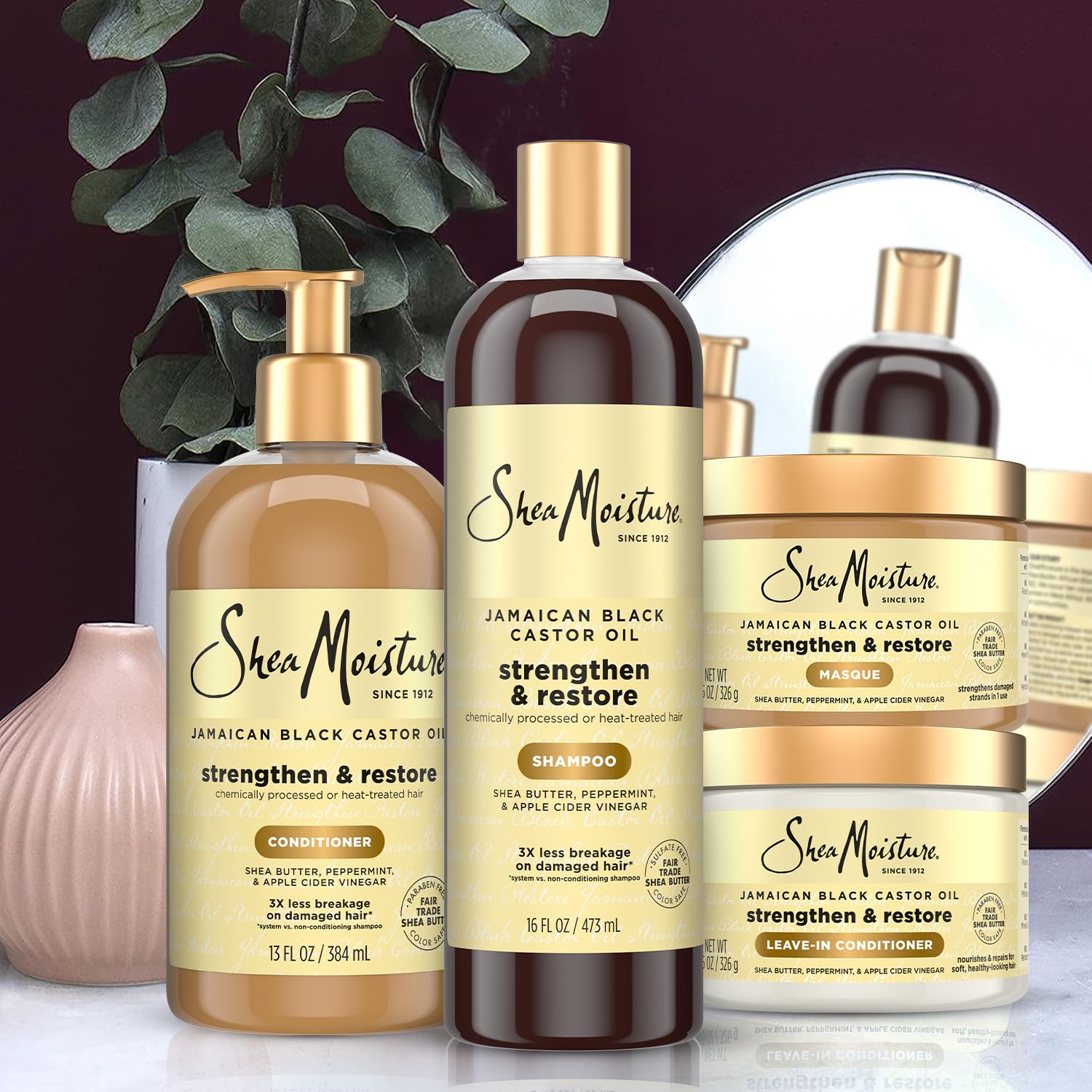 Sheamoisture hair repair bundle packaging showing complete care system
