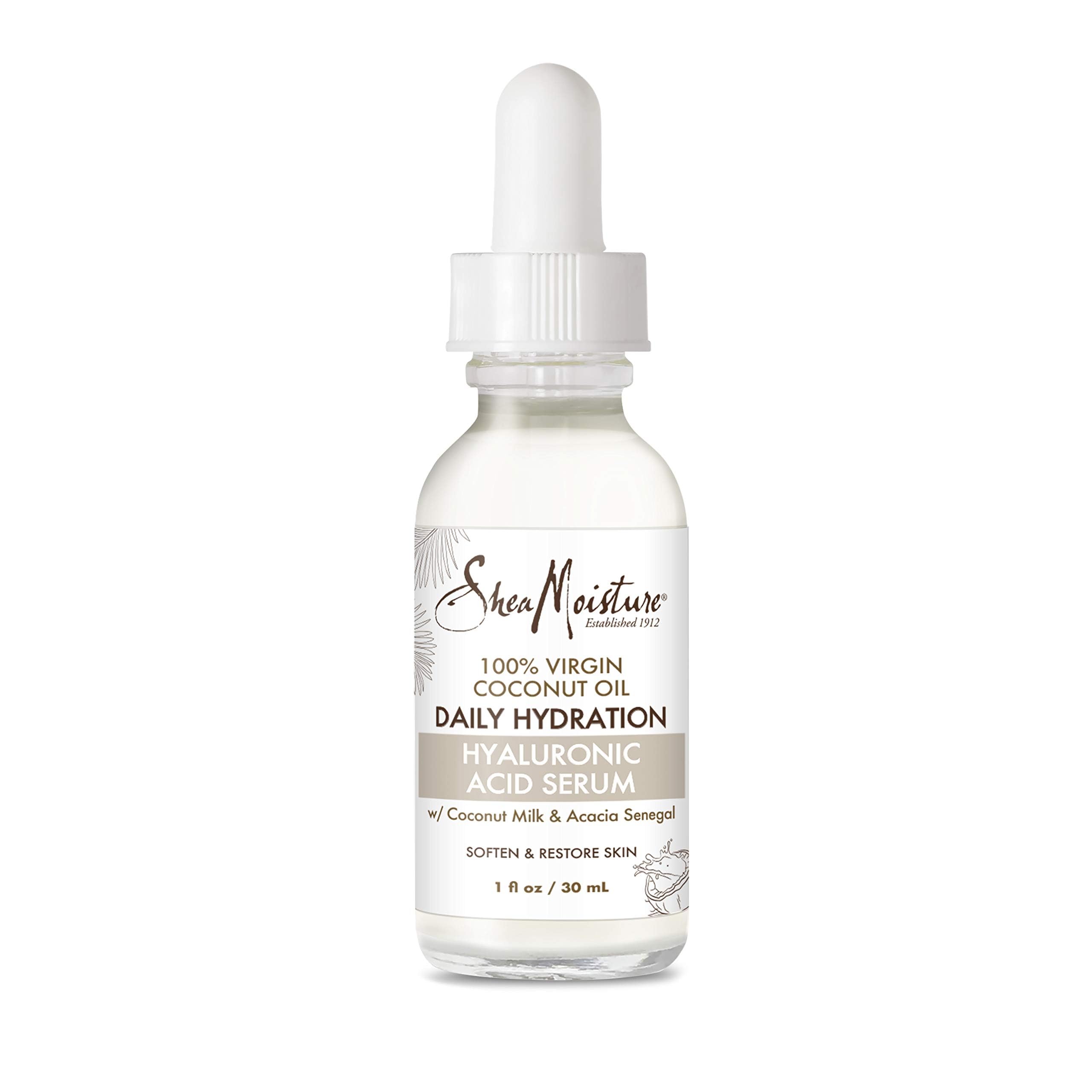 SheaMoisture Hyaluronic Serum bottle close-up for lightweight hydration