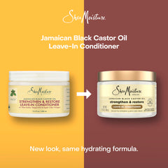 SheaMoisture Jamaican Black Castor Oil Leave-In Conditioner application on damp hair aids detangling