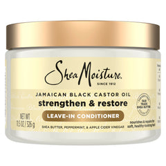 SheaMoisture Jamaican Black Castor Oil Leave-In Conditioner bottle ready for detangling