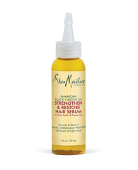 SheaMoisture Jamaican Black Castor Oil serum bottle nourishes damaged hair and scalp