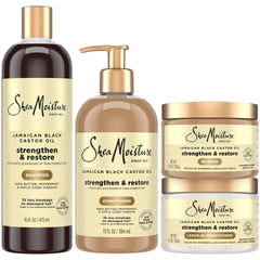 SheaMoisture Jamaican Black Castor Oil shampoo bottle for hair repair