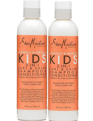 Sheamoisture Kids 2-in-1 pack shows coconut hibiscus formula for easy detangling