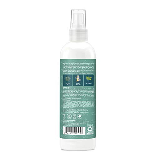 Sheamoisture leave-in spray bottle showcasing convenient detangler for wigs and weaves.