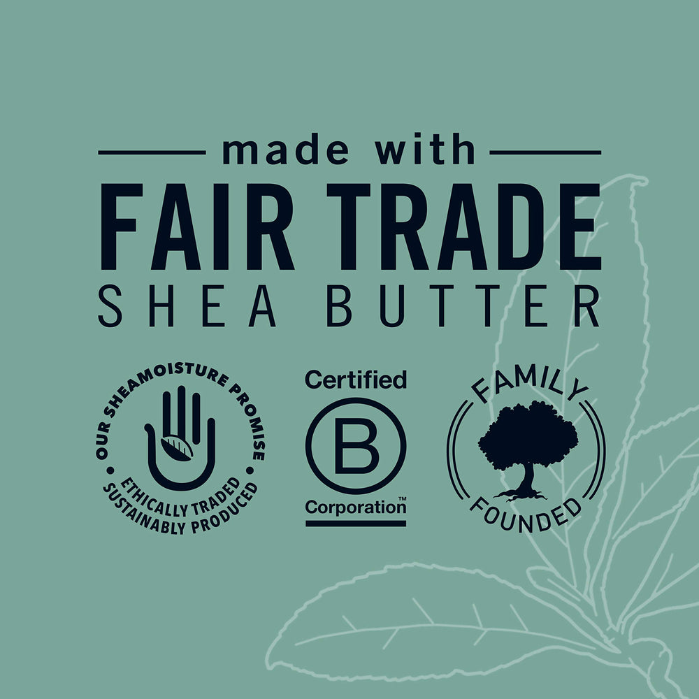 SheaMoisture Tea Tree and Borage Oil ingredient closeup signals cooling, refreshing care