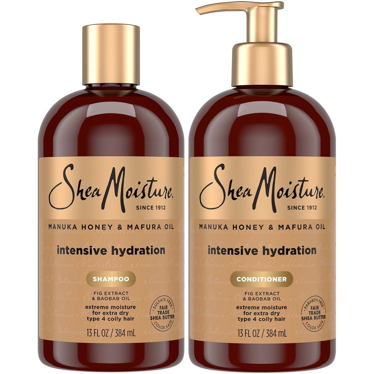 SheaMoisture Manuka Honey Mafura Shampoo with creamy lather for smoother, hydrated hair.