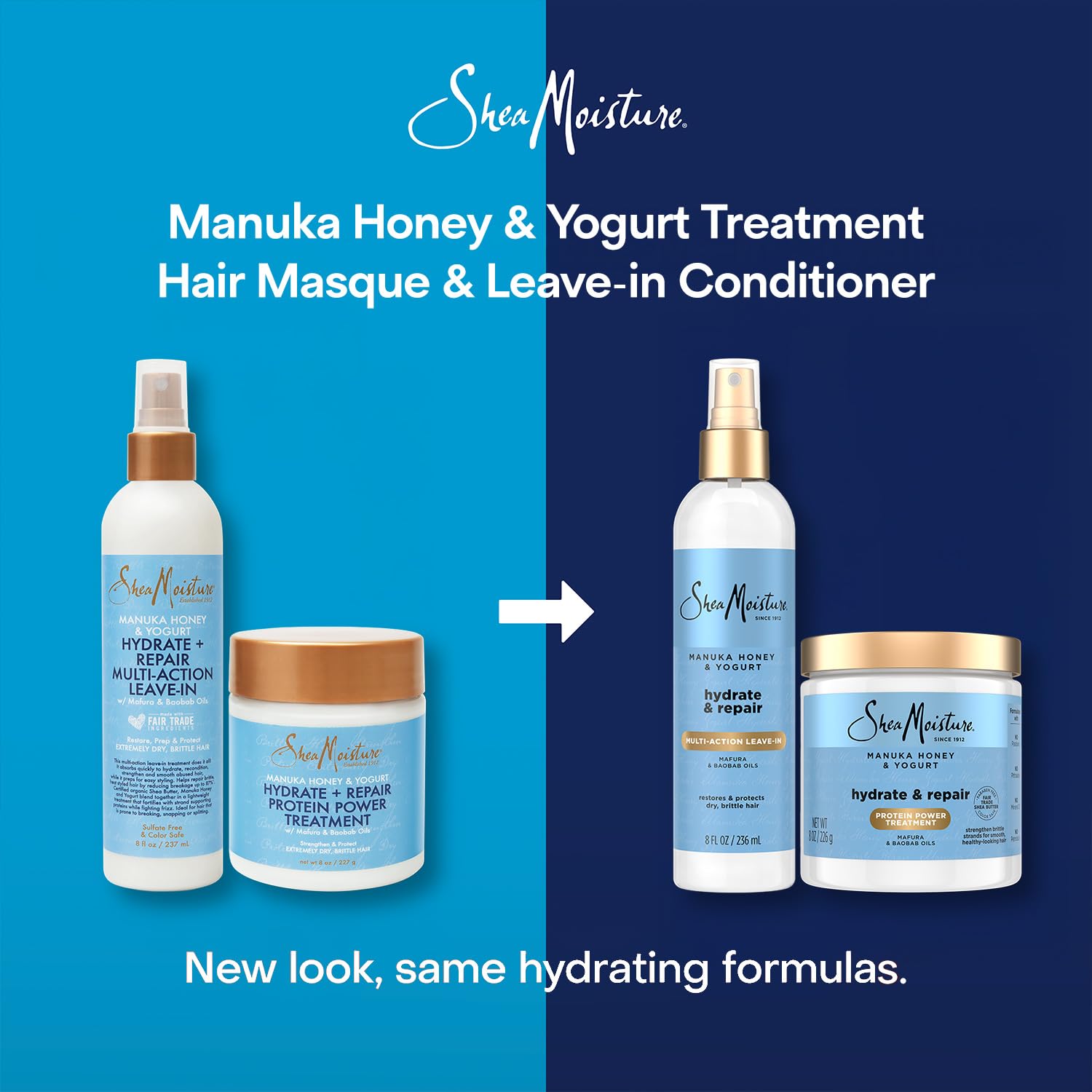 SheaMoisture Manuka Honey Yogurt frizz-control product in action smoothing strands.