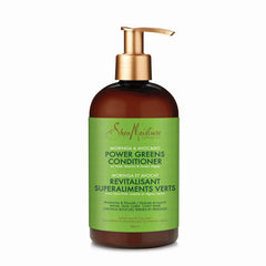 Sheamoisture Moringa Avocado Power Greens conditioner bottle delivering deep hydration.