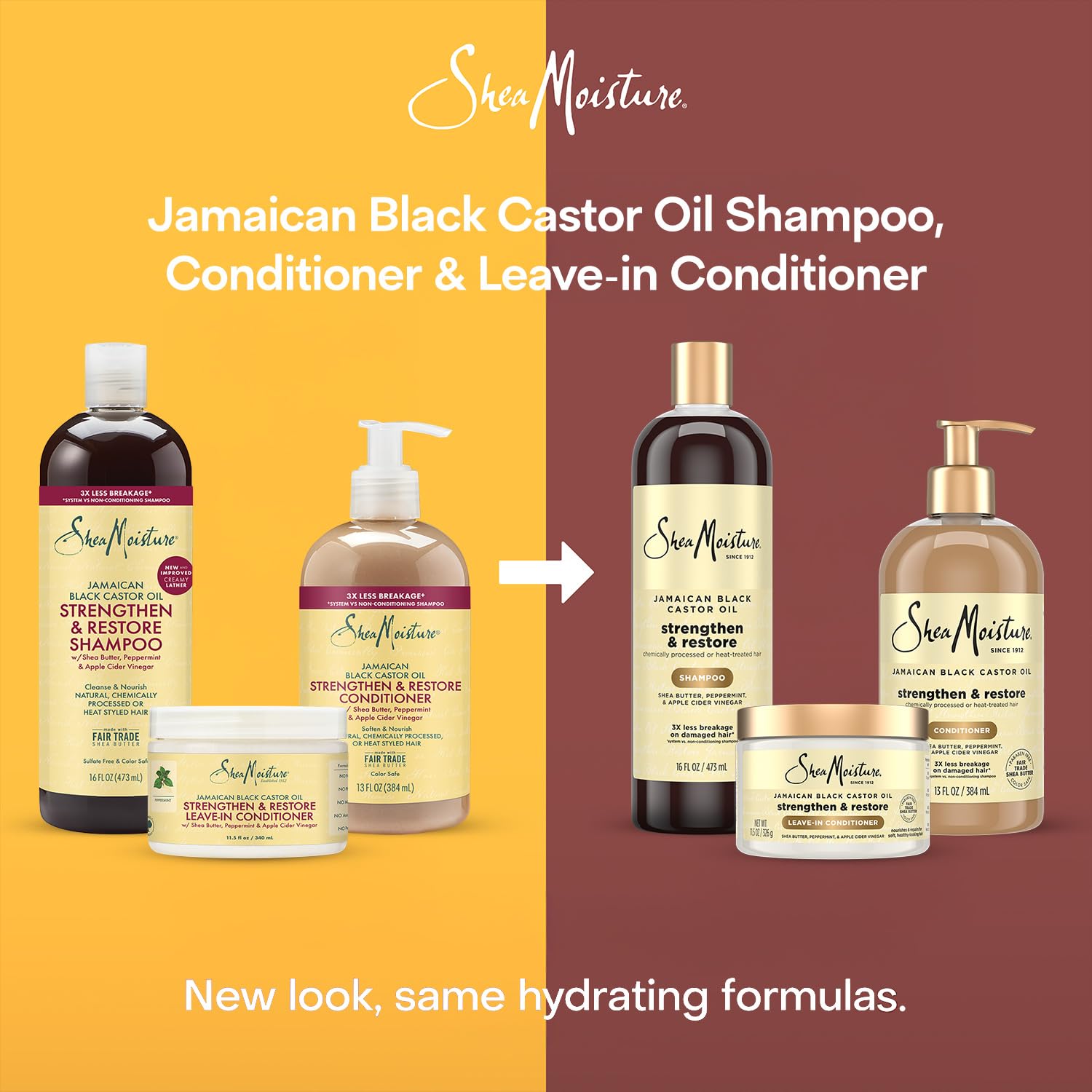 Natural ingredients like shea butter and castor oil highlighted in focus.