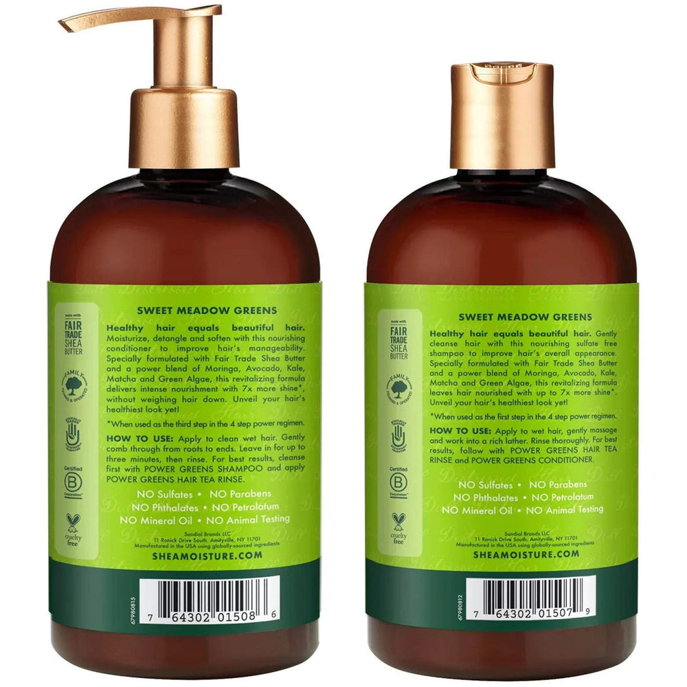 Power Greens shampoo lather indicating gentle cleansing for dry curls
