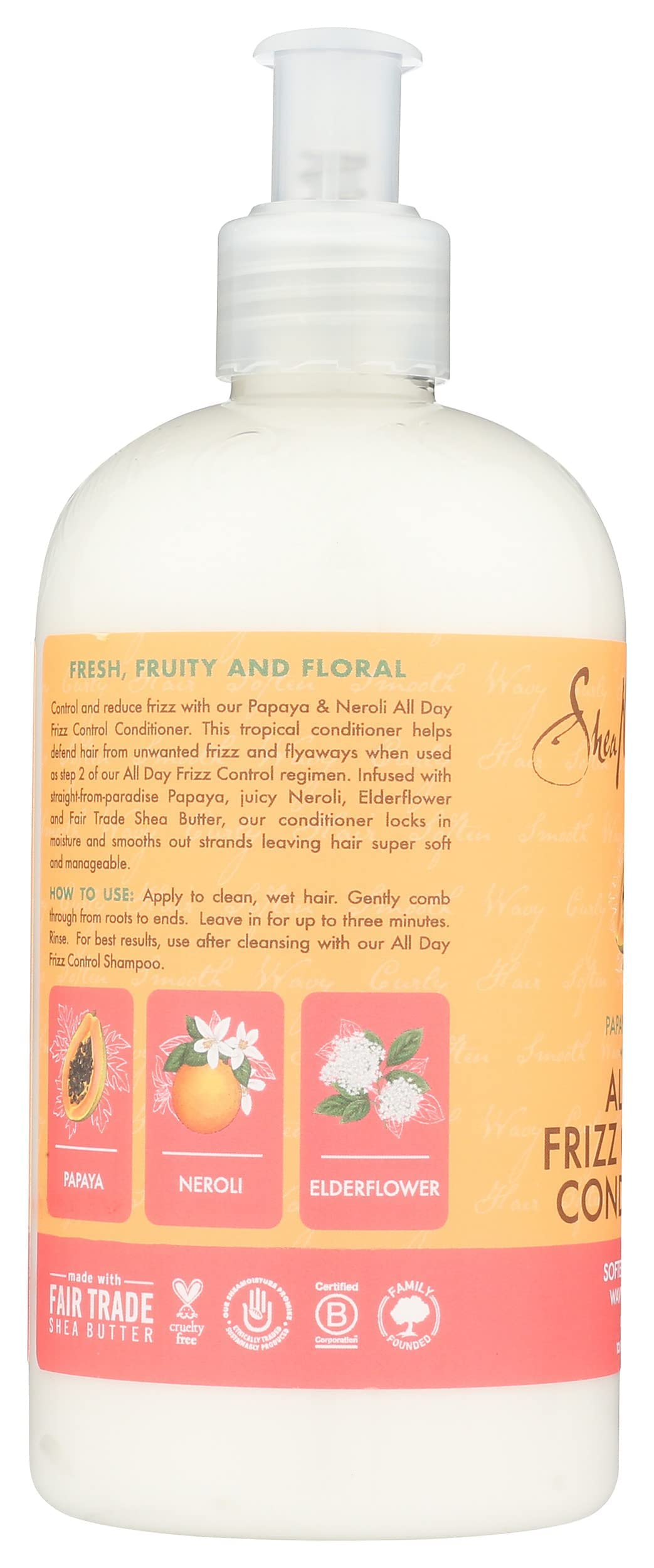 SheaMoisture sulfate-free conditioner close-up signals gentle care.