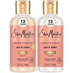 Sheamoisture travel shampoo coconut hibiscus nurtures defined curls on the go.