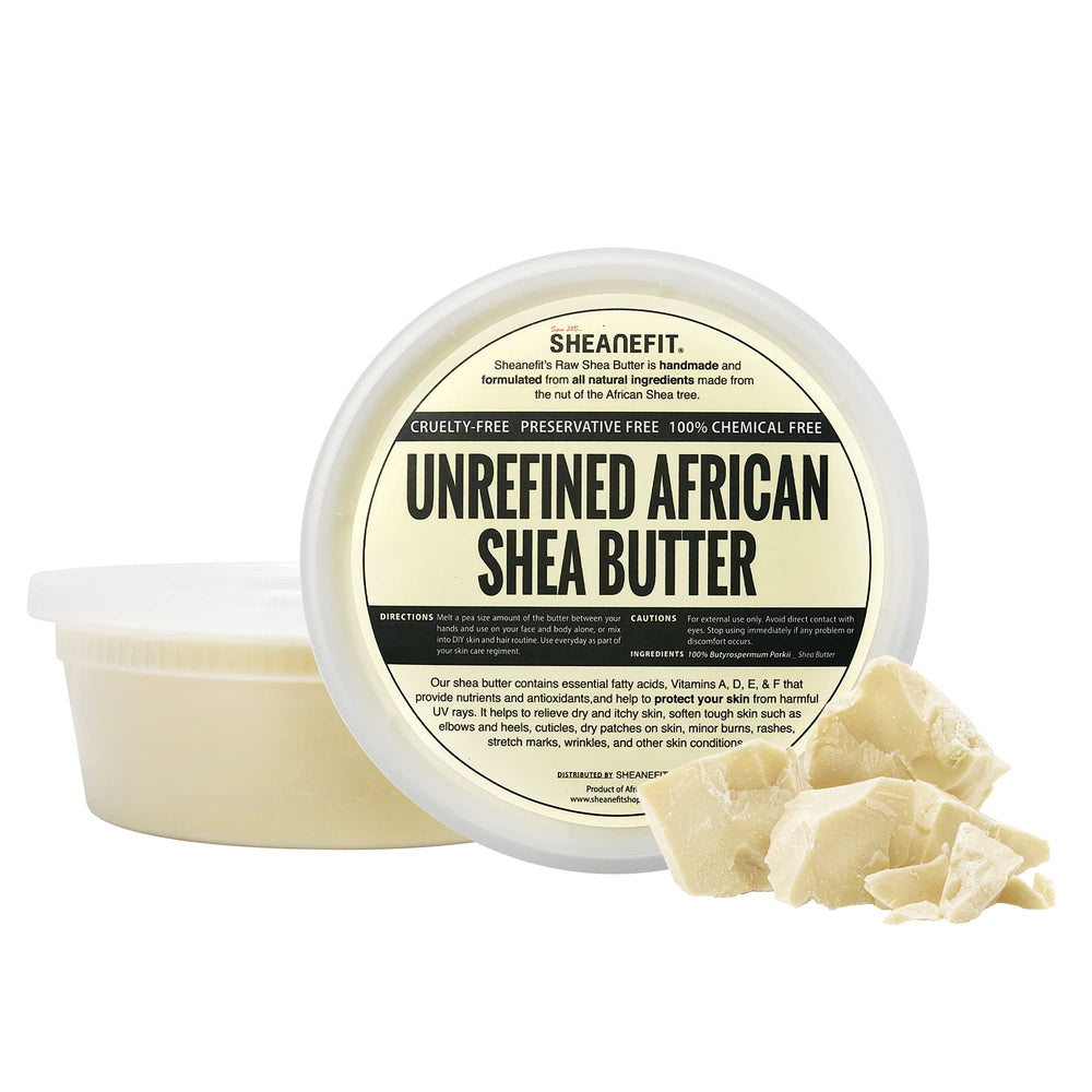 Sheanefit raw shea butter 8oz jar for daily moisture