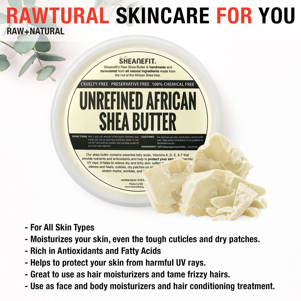Sheanefit shea butter applied to face for hydration