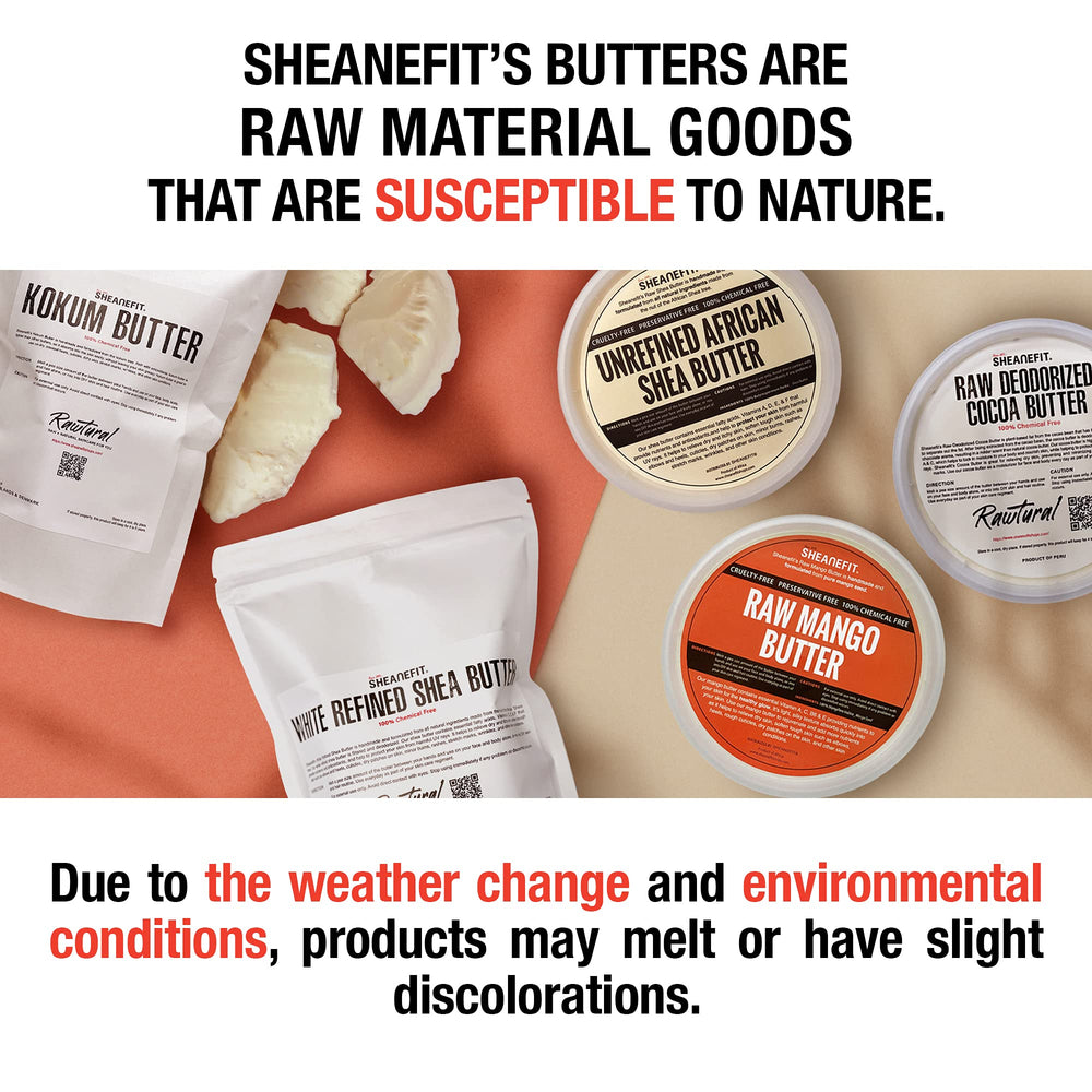 Sheanefit raw shea butter on elbows and heels shown softening skin