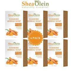 SheaOlein turmeric herbal soap creates rich lather for face and body