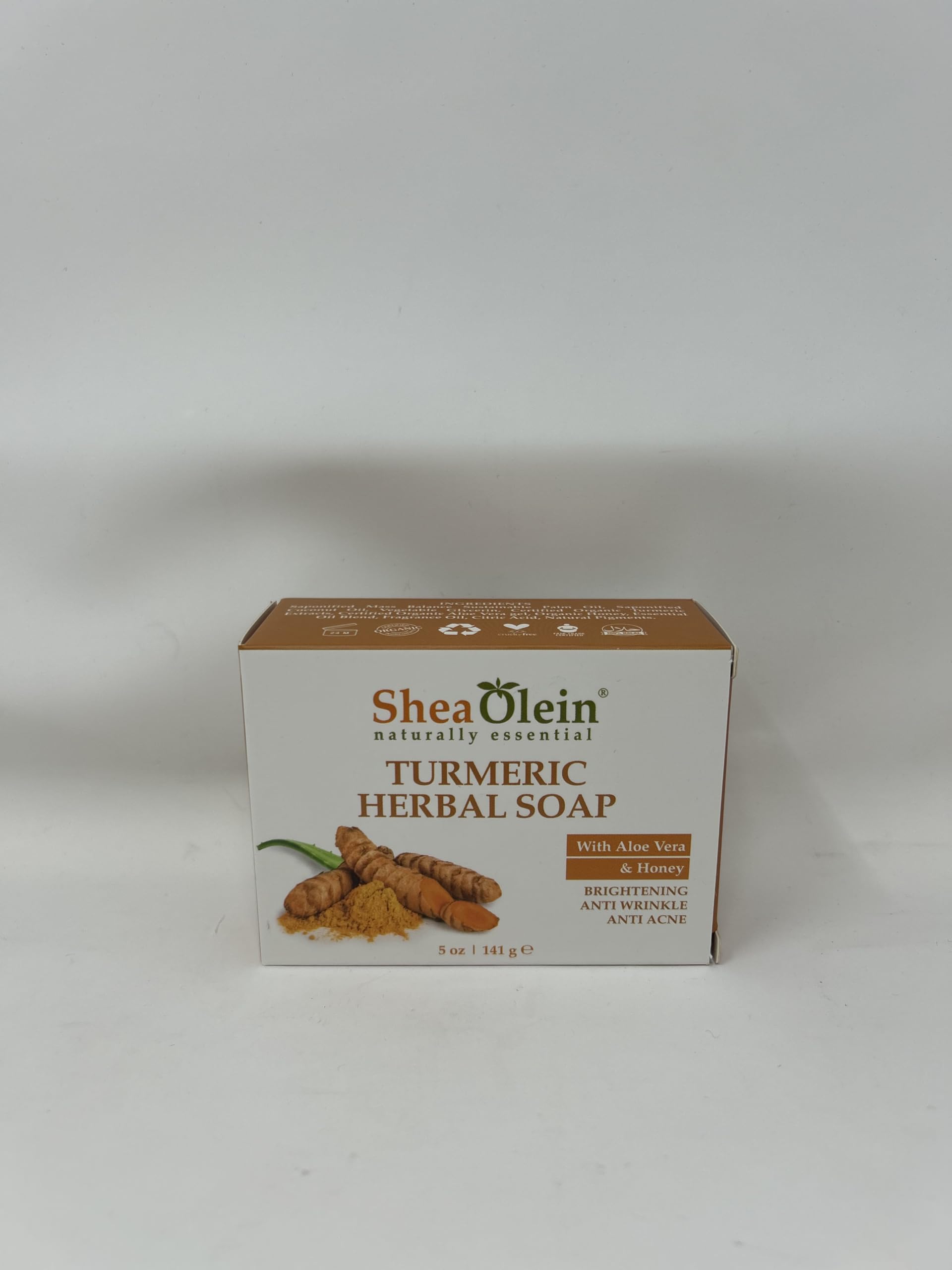 SheaOlein turmeric soap provides creamy lather for daily use