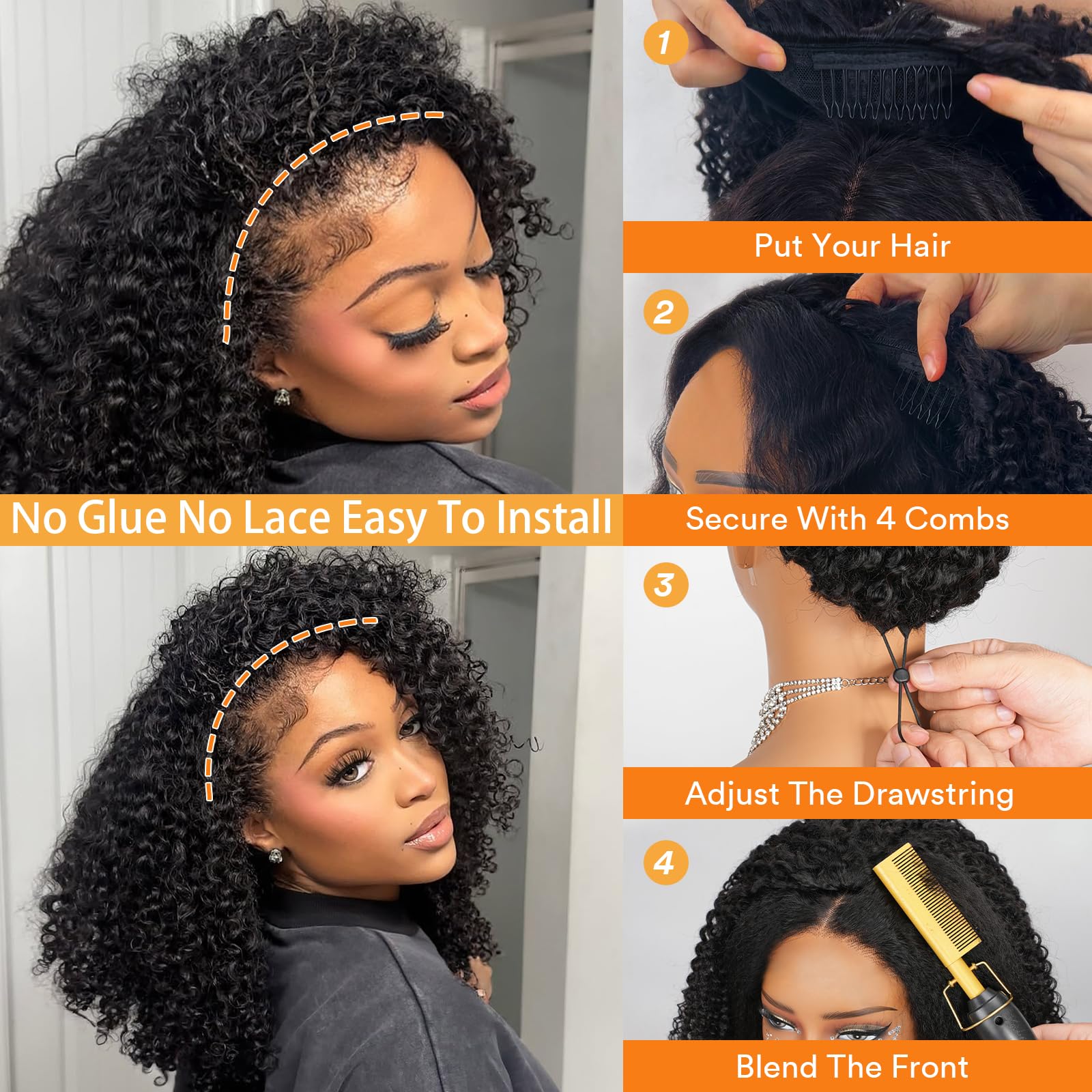 SheBase half wig styling options enable quick, weave-like looks.