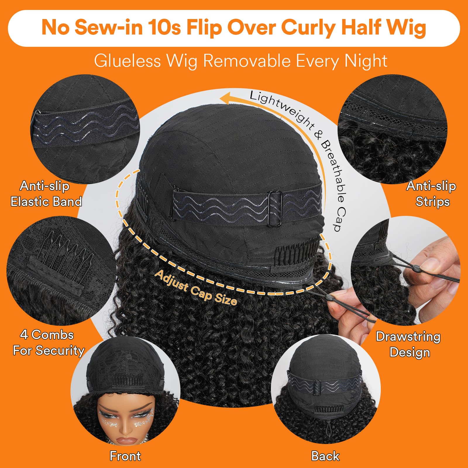 SheBase invisible hairline enables easy blending with minimal leave-out.