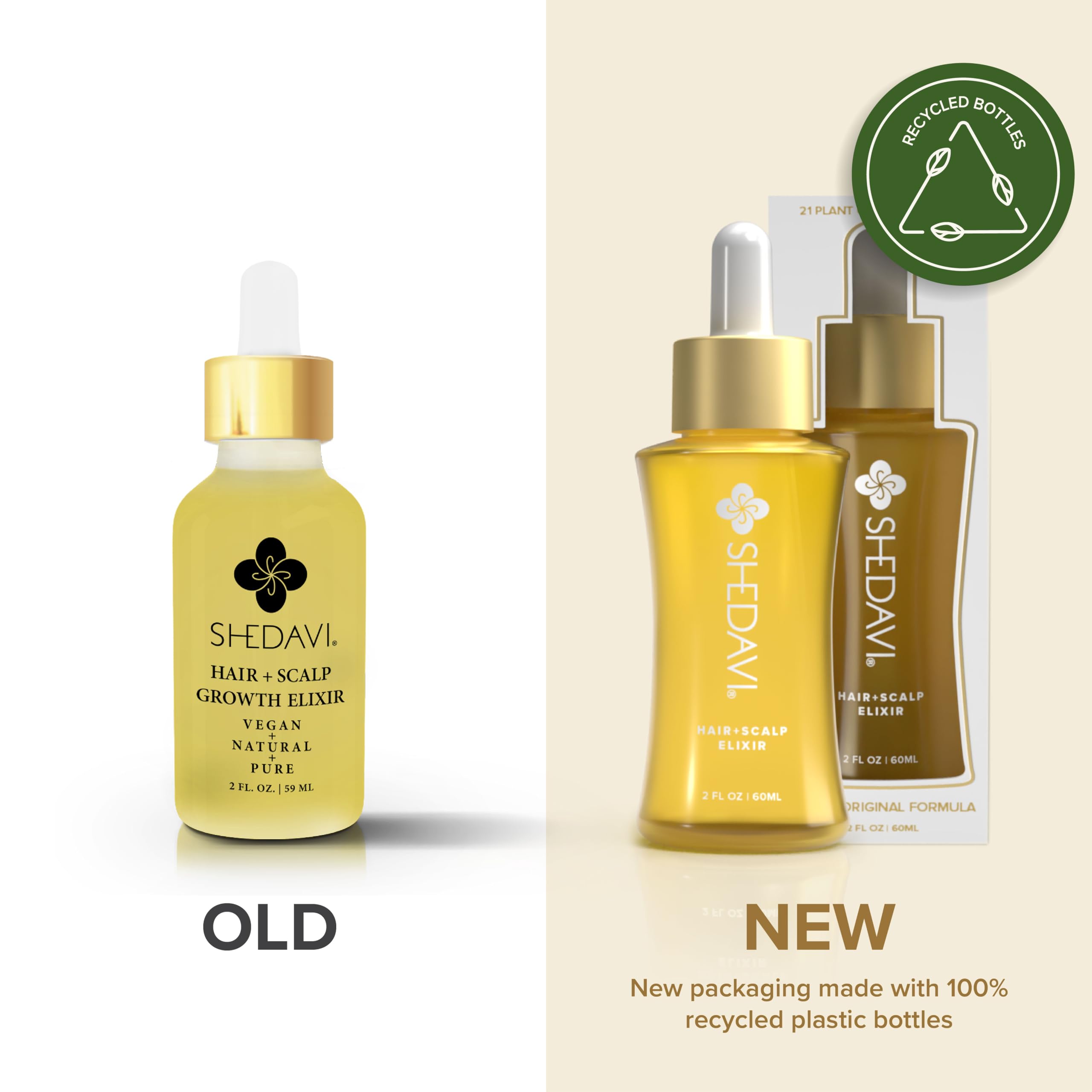 Shedavi Iconic vegan hair serum with tea tree oil for scalp refreshment.