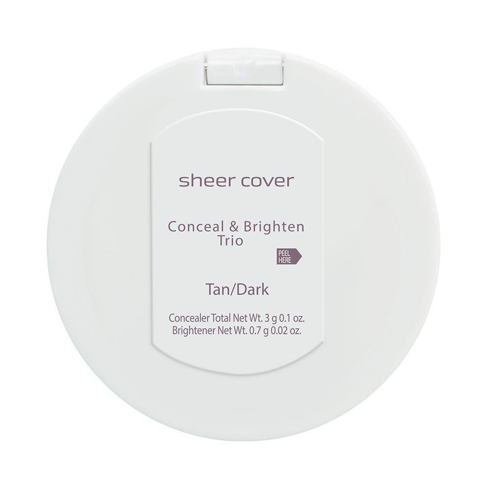 Sheer Cover concealer brush demonstrates blending precision for smooth results.